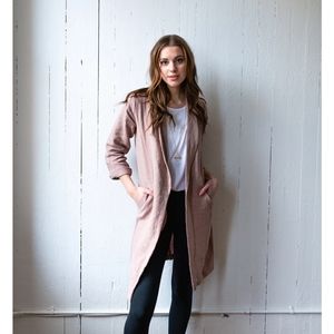 Memi collective linen duster in blush